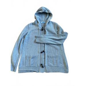 Denver Hayes Soft Grey Hooded Cardigan Unique Buttons Size M